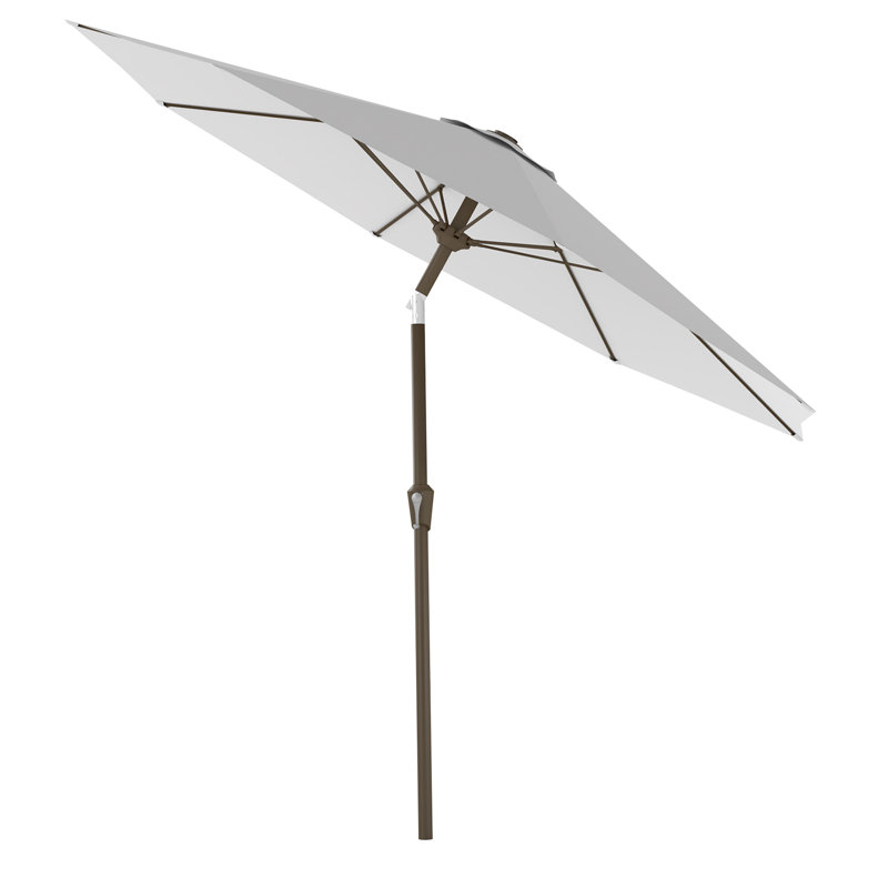  Parasol de marché avec manivelle, Blanc
