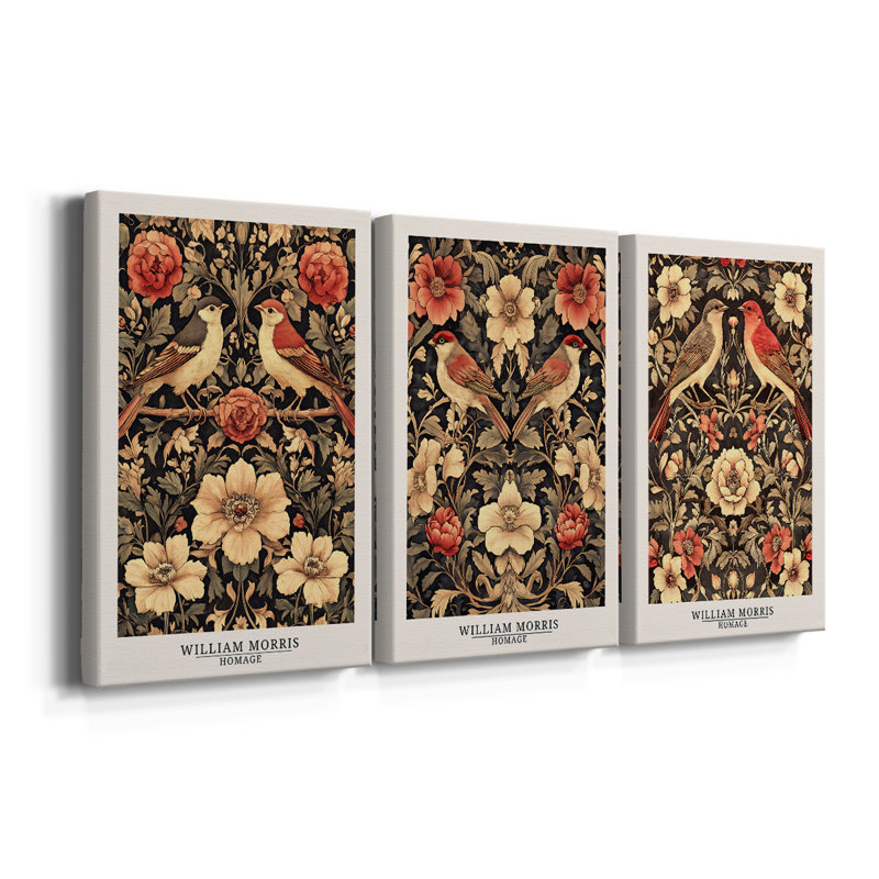 Série de pièces de peinture sur toile - 3 pièces, H 27 po x l 54 po