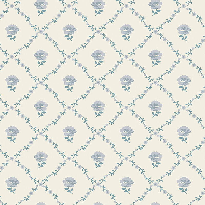 Laura Ashley, papier peint bleu clair Kate Pale