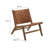 Saoirse Faux Leather Wood Accent Lounge Chair-100028712-100030976