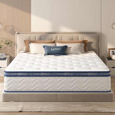 12" King Size Hybrid Mattress Medium Plush Cooling Gel Memory Foam CertiPUR US Certified