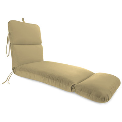 Sunbrella 74" x 22" Outdoor Chaise Lounge Cushion with Ties and Loop by East Urban Home