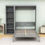 Lit escamotable en bois avec tablettes multifonctionnelles-987222061-987222056