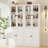 Reshod  71'' Kitchen Pantry With Bookcases, Farmhouse Wall Unit Tv Stand For Tvs Up To 70"-943391581