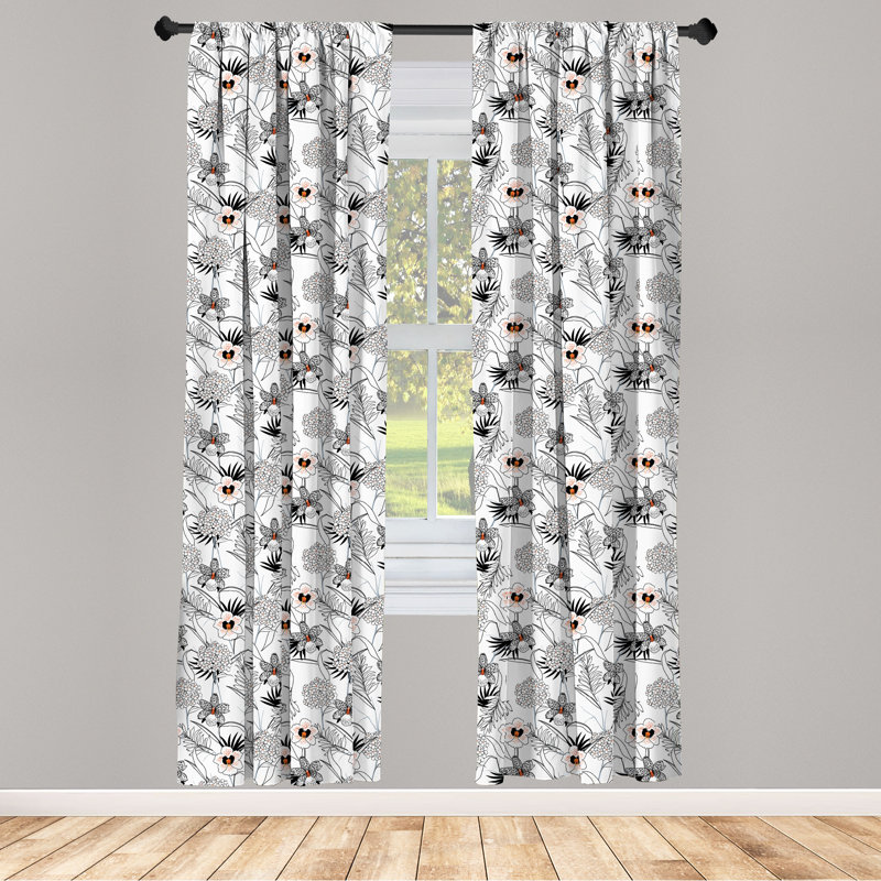 Semi Sheer Curtain Pair, 28" W x 84" L