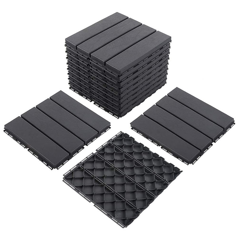 11.75'' L x 11.75'' W Composite Tile, Gray