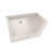 DreamLine SlimLine 36 inch D x 36 inch W x 2 3/4 inch H Biscuit Neo-Angle Shower Base with 2 inch Chrome Corner Round Drain-118321753