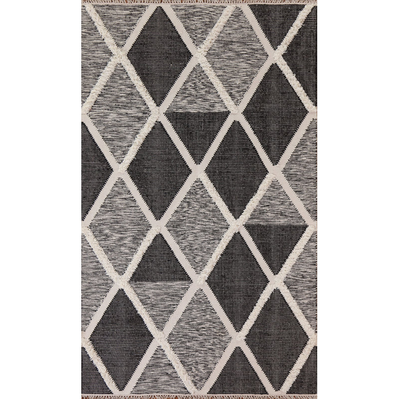 Tapis marocain Trellis Kilim tissé à la main 5 x 8