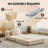 Compression Sofa,Convertible Floor Sofa Bed With Fixed-Shape Frame,Single Seater Boneless Modular Sectional Sofa,No Assembly Required,Chenille Fabric,For Living Room Bedroom,Beige-85692777