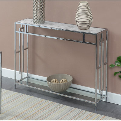 Sapienza 42'' Glass Console Table