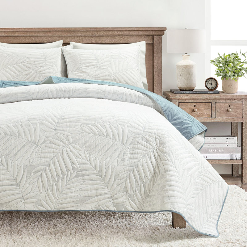 Bedding, King Quilt + 2 King Shams, Blue