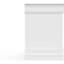 Table de chevet transitionnelle en bois massif blanc avec poignées de tiroir suspendues et 2 tiroirs pour chambre à coucher, 54,6 cm (l) x 39,4 cm (p) x 59,7 cm (h) - Finition chambre à coucher, design, bois, tiroirs, pieds en équerre.