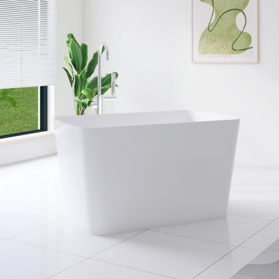 47'' Acrylic Freestanding Soaking Bathtub With Seat