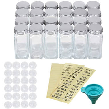 Prep & Savour Set of 48 Spice Jars with 428PCS Pre-printed Mark Labels &  Reviews