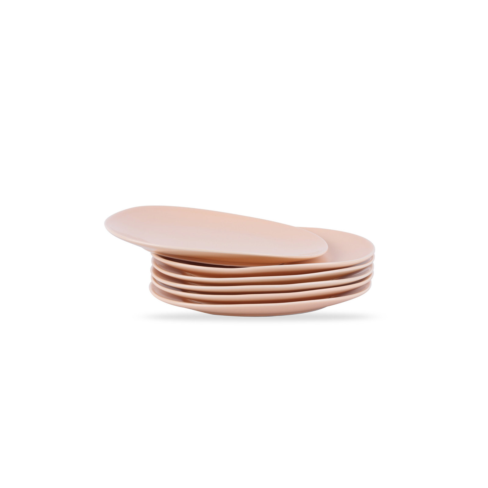 Stone Lain Delilah Salad Plate Set Porcelain, Pastel Orange