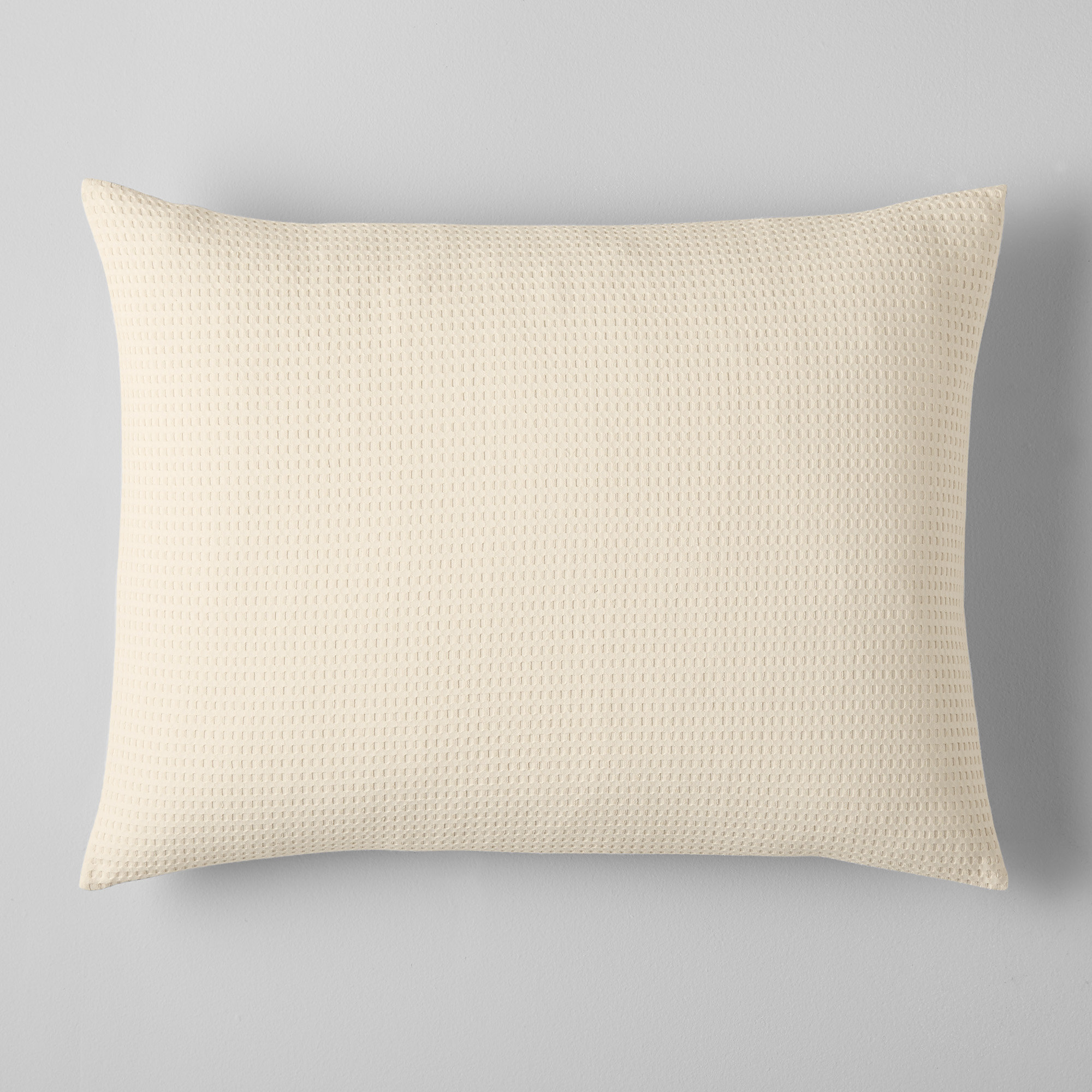 Felix Cotton Waffle Sham Set, Ivory, King