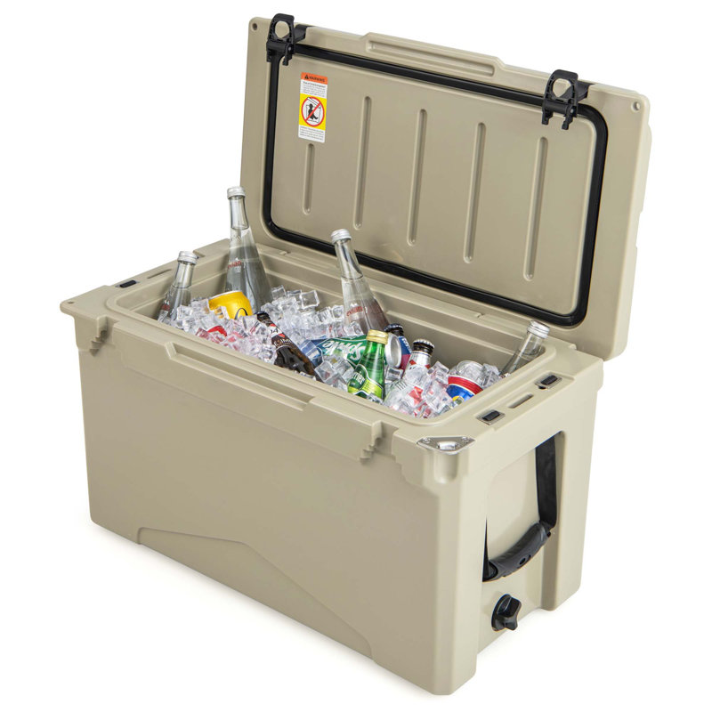 Glacière Costway 50 Quarts, Brun clair