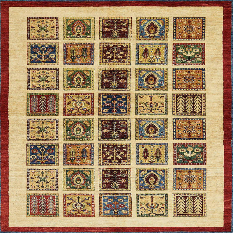 Abstract Indoor Rug, Square 8'