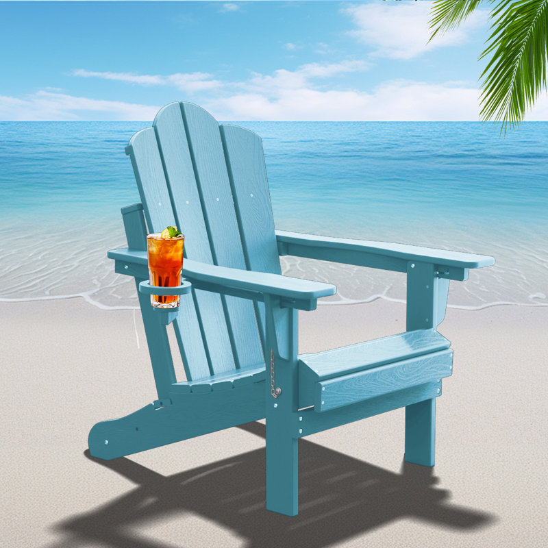 Chaise Adirondack pliante Kahn avec porte-gobelet , Tiffany