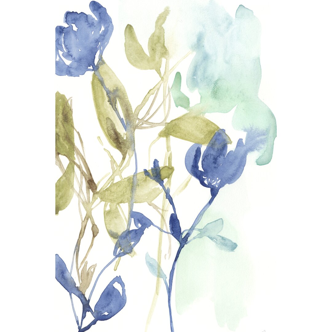 Leinwandbild Cobalt & Olive Bouquet I von Jennifer Goldberger