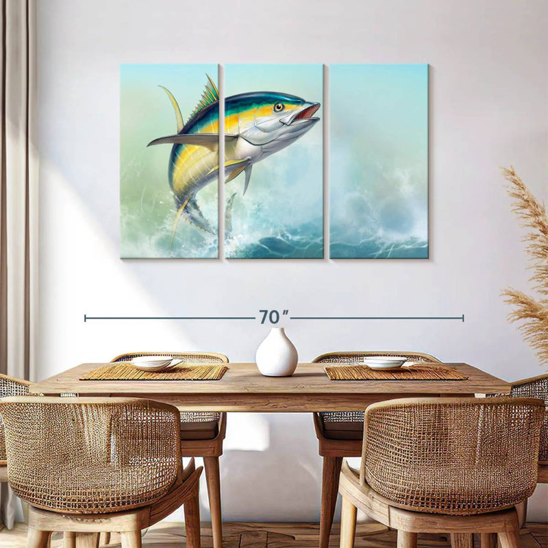 Brampt Tuna And Waves, 36" H x 57" W