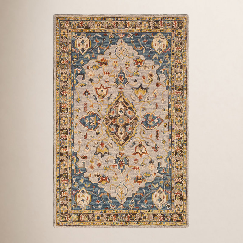 Alford Wool Oriental Indoor Rug, Rectangle 5' x 7'6"