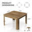 Table de salle à manger 47,24 "moderne avec coins arrondis pour 4 personnes, table de salle à manger carrée pour la cuisine