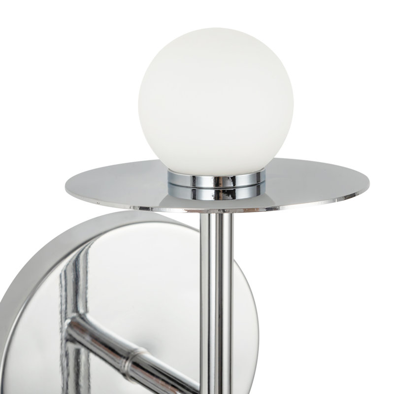 Elixir 10-In Wall Sconce, 10.13" H x 4.38" W x 4.25" D, 6 W, Silver