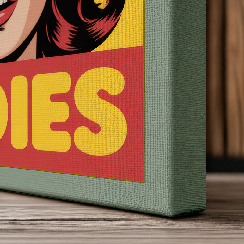 Sunny Ladies Retro - Wrapped Canvas, 36x24 - 91.4 x 61.0 cm, Sage Border