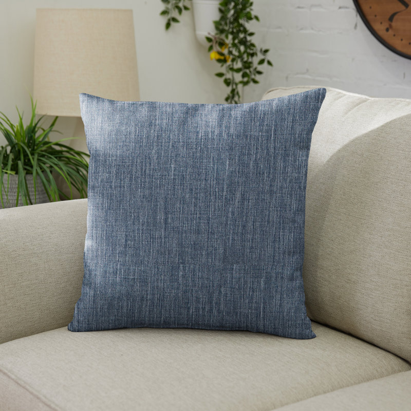 Andrew Indoor Knife Edge Pillow Single, Modern Blue, 18"H x 18"W
