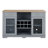 Versatile Buffet Cabinet with 2 Drawers, Glass Door Cabinets, Wine and Glass Rack for Modern Dining Rooms