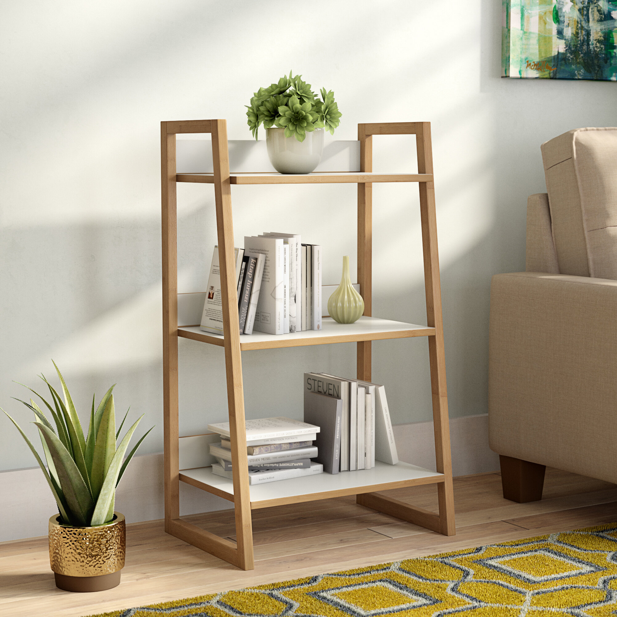 Ebern Designs Arelious Ladder Bookcase & Reviews