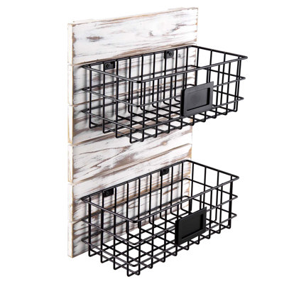 Ashita Wall Storage Organiser with Chalkboard and Wall Baskets