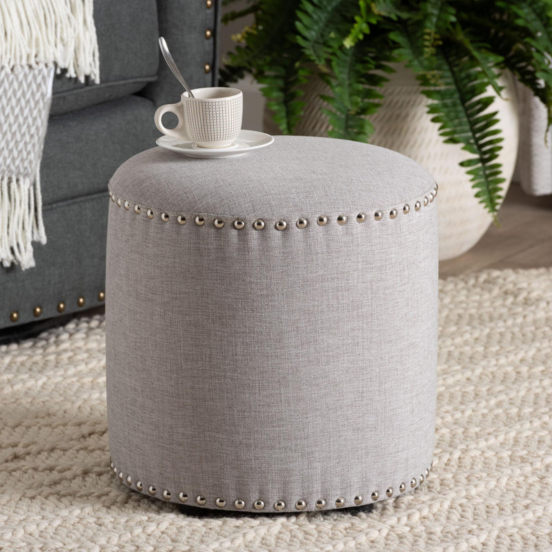 Repose-pieds standard rond de 13,78 po Amann, Gris clair