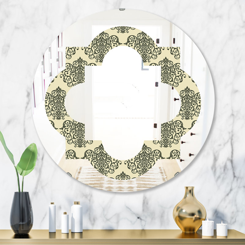 Miroir mural Quatrefoil, H 31,5 po x l po