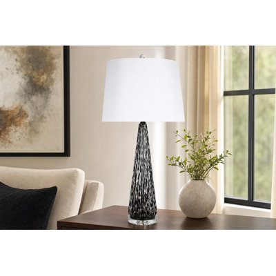 Lampe de table Eclipse Radiance - verre d'art noir - ensemble de 2