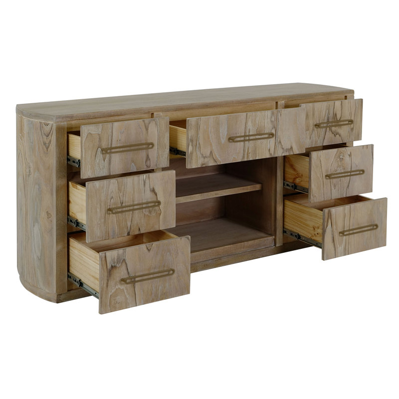7 Drawer, Console, Beige