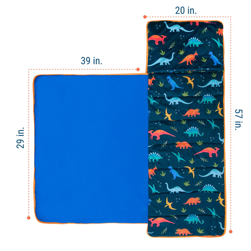 Wildkin Kids Velour Nap Mat – Soft, Cozy, Convenient for Daycare & Preschool – Jurassic Dinosaurs, Jurassic Dinosaurs