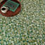 Machine Woven Polyester Floral Area Rug in Green/Yellow/Cream-2077886941