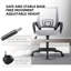 Fauteuil de direction ergonomique en similicuir avec fonctions d'inclinaison, de pivotement et de soutien lombaire