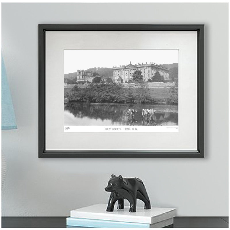Chatsworth House, 1886 - Single Picture Frame Print, 45cm H x 60cm W x 2.3cm D