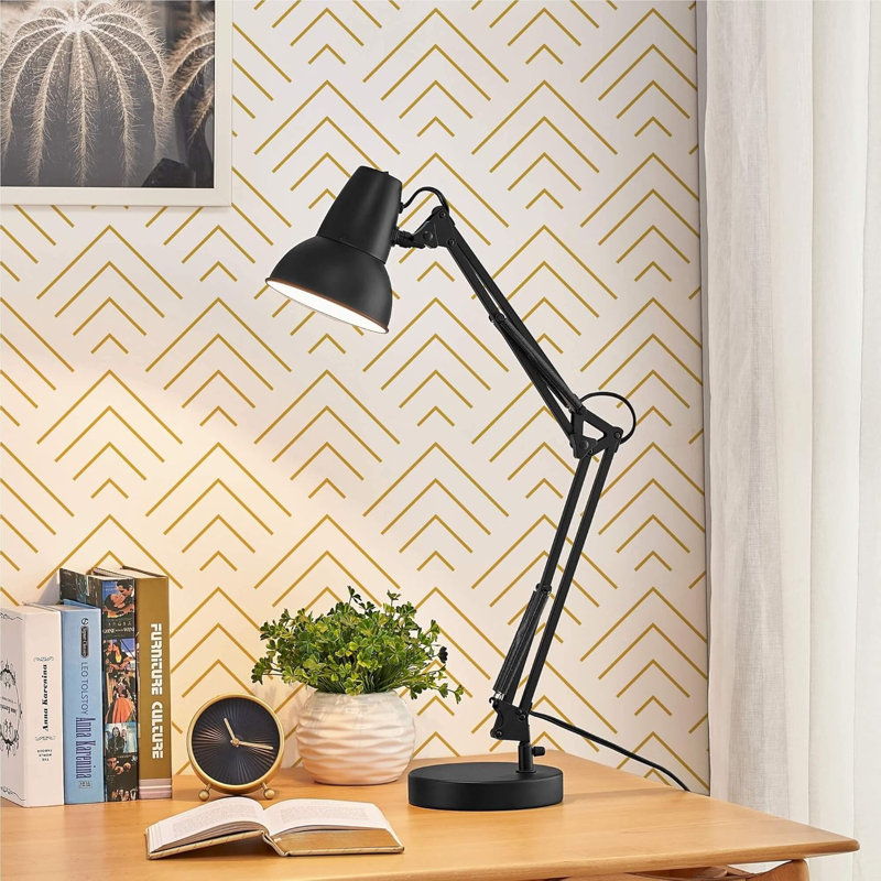 Heroad Peel And Stick Geometric Wallpaper, Gold And White Self-Adhesive Vinyl For Walls And Surfaces, 17.3" X 196"