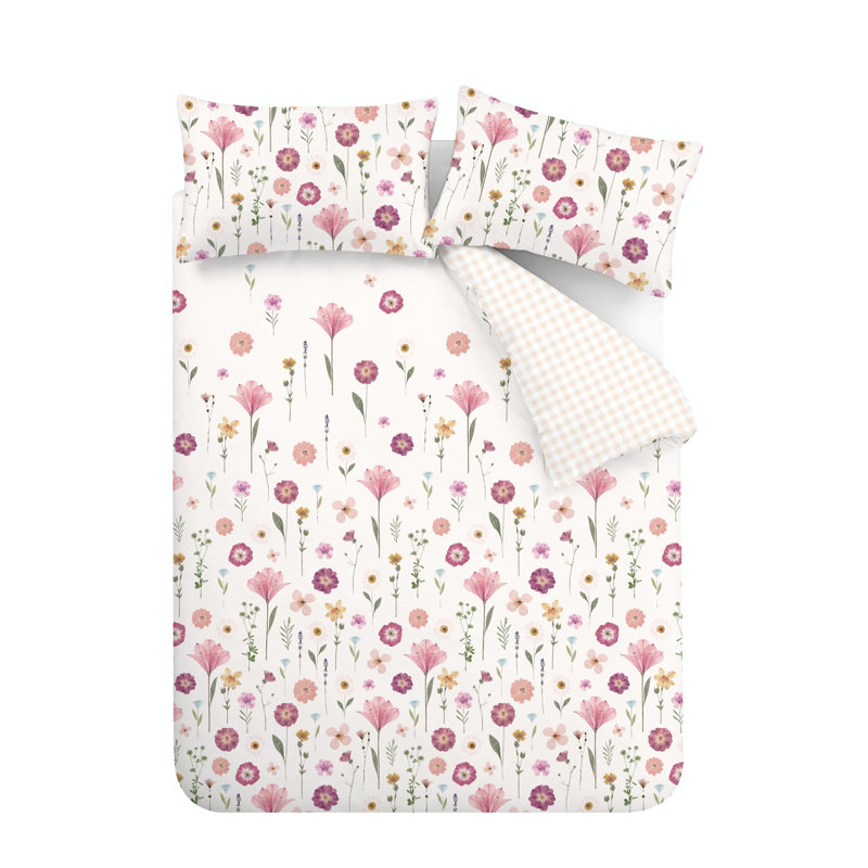 Wild Flowers Duvet Cover Set, 220 x 230cm Duvet Cover + 2 Standard Pillowcases