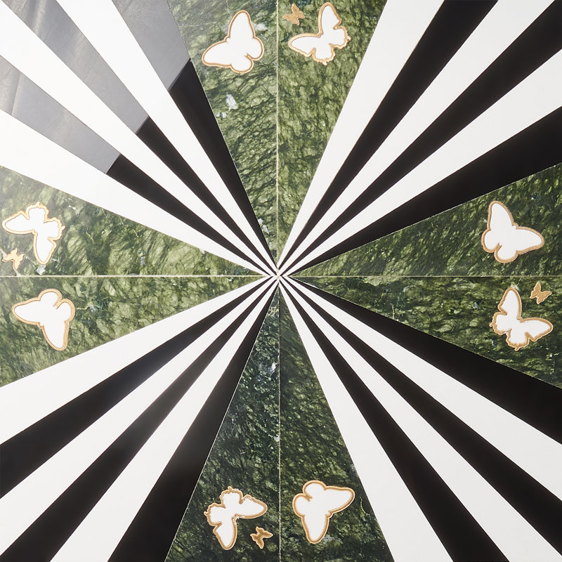 Carreau de sol en mosaïque de marbre Elizabeth Viola Elizabeth Sutton, Vert