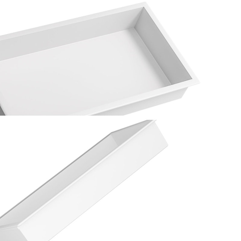 Stainless Steel Shower Shelf, White
