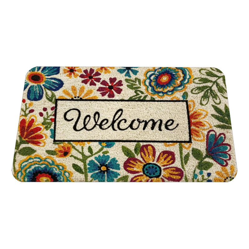 Paillasson durable en PVC antidérapant de 15,7 po x 27,6 po | Matériau 100% PVC résistant aux intempéries | Idéal pour une utilisation intérieure et extérieure, facile à nettoyer, design élégant pour les entrées de maison et les patios