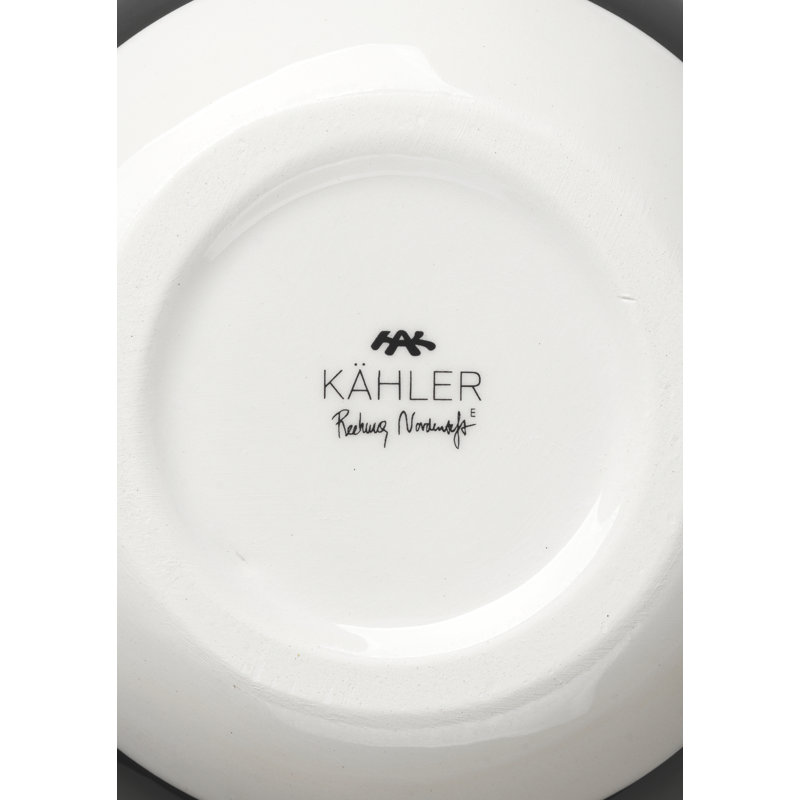 Omaggio Earthenware Table Vase, 7.9" H x 6.3" W x 6.3" D, White/Black
