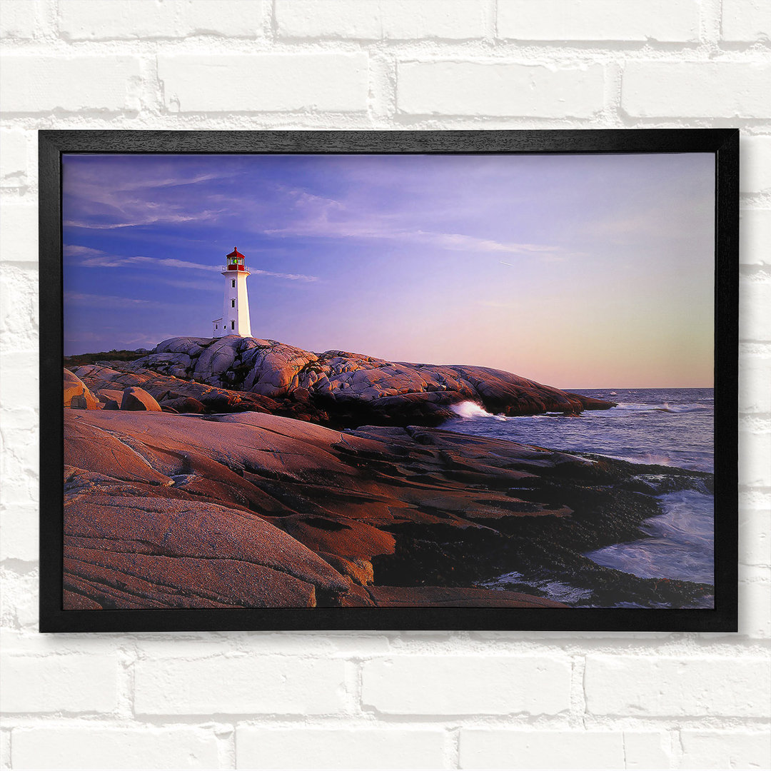 Peggys Point Leuchtturm Peggys Cove Nova Scotia Gerahmter Druck