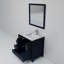 Ensemble de meuble-lavabo décalé à droite 36 po x P 22 po jacques, robinet et miroir 34 po.-66637673-90700291