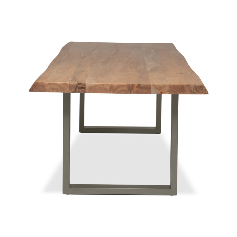 Colin Dining Table, Pewter, 29.75"H x 116"L x 40"W, Teak